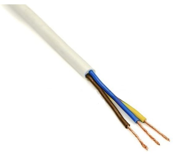 Электропровод MW бухта ПВСнг(А)-LS 2х1,5+1х1,5 белый 50 м