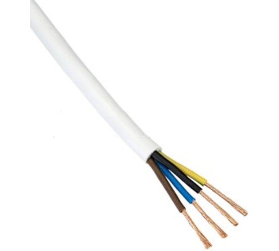 Электропровод MW бухта ПВСнг(А)-LS 3х2,5+1х2,5 белый 100 м