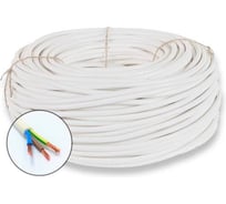 Провод СПЕЦ ПВСнг(А)-LS 3x1.5мм2, ГОСТ, белый, 50 метров СПЕЦ-ПВСНГ(А)-LS 3X1.5-Б-50