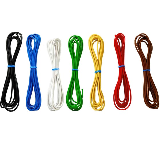 Комплект проводов Seppra ПГВА 1,5 мм.кв. 7 цветов по 3 метра 607.1500.003