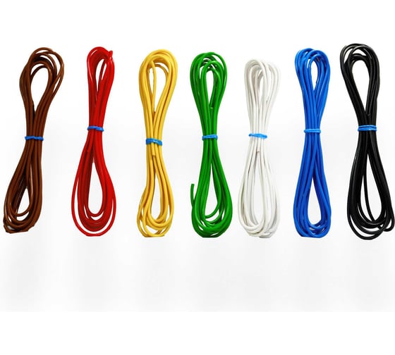 Комплект проводов Seppra ПГВА 1,0 мм.кв. 7 цветов по 3 метра 607.1000.003