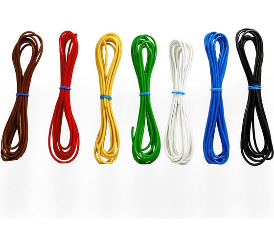 Комплект проводов Seppra ПГВА 0,75 мм.кв. 7 цветов по 3 метра 607.0700.003