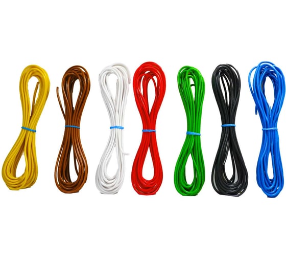 Комплект проводов Seppra ПГВА 0,75 мм.кв. 7 цветов по 5 метров 607.0700.005