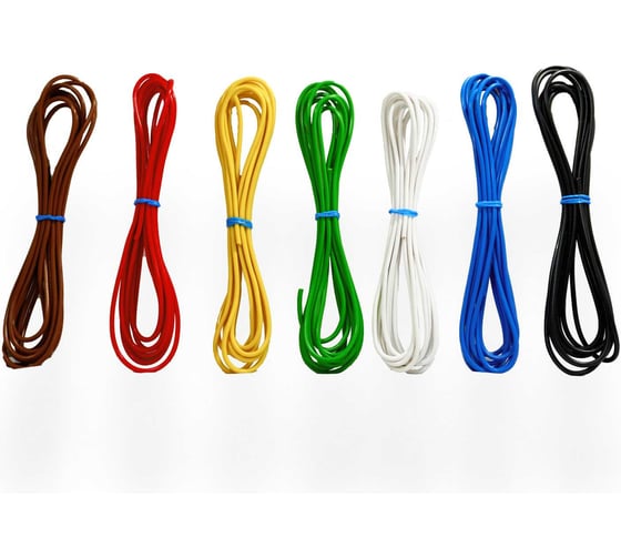 Комплект проводов Seppra ПГВА 0,50 мм.кв. 7 цветов по 3 метра 607.0500.003