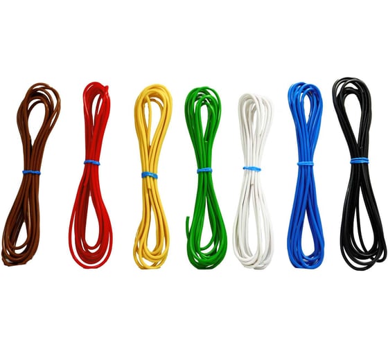 Комплект проводов Seppra ПГВА 0,50 мм.кв. 7 цветов по 3 метра 607.0500.003