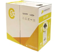 Кабель LANMASTER UTP, 4 пары, Кат. 5e, нг(А)-HFLTx, желтый, 305м в кат., LAN-5EUTP-HFLT-YL