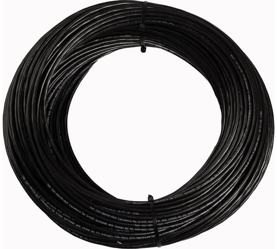 Кабель витая пара TWIST 100м, U/UTP, 4PR, cat. 5e, Cu, PE, 24 AWG, outdoor TWT-5EUTP-OUT/100