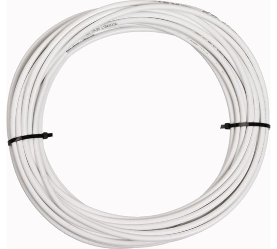 Коаксиальный кабель TWIST RG-6U, 75 Ом CCA, оплетка AL, белый, 20м TWCS-COAX-RG6-CСS-48-20