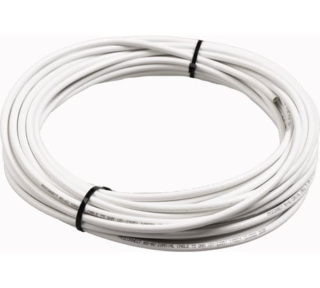 Коаксиальный кабель Retic RG-6U, 75 Ом CCA, оплетка AL, белый, 30м TWCS-COAX-RG6-CСS-48-30