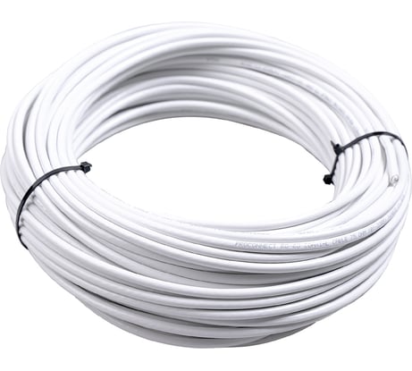 Коаксиальный кабель Retic RG-6U, 75 Ом CCA, оплетка AL, белый, 50м TWCS-COAX-RG6-CСS-48-50