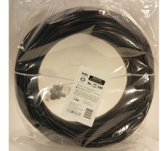 Витая пара, 100м, UTP, 4PR, cat. 5e, CCA, PE, 24 AWG, outdoor TWIST UTP4-C5E-CCA-G24-OUT-PE-100-TWCS