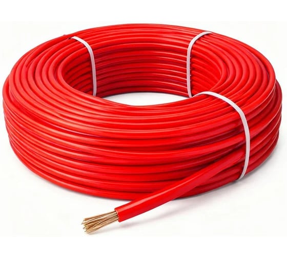 Провод Конкорд ООО ПуГВнг(А)-LS 1х4 - 450/750В (красный) 100м 10292