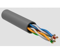 Кабель IEK ITK U/UTP кат. 5E 4х2х24AWG solid PVC серый LC1-C5E04-111-100