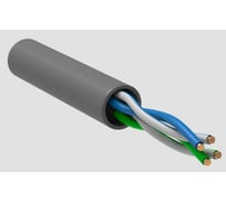 Кабель витая пара IEK ITK U/UTP кат. 5E 2х2х24AWG solid PVC серый LC1-C5E02-111-100