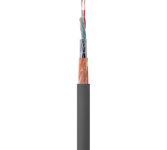 Микрофонный кабель, 2-жилы d=6мм (1.13 mm2), серый, 100 м Belsis BW7824 1