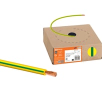 Провод TDM ELECTRIC ПуГВ 1х1,5 ГОСТ в коробке 100м, желто-зеленый SQ0124-1419
