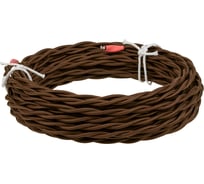 Ретро провод TDM ELECTRIC "Эко" 3x2,5 витой ГОСТ коричневый 20м SQ2801-0224