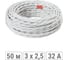 Ретро провод TDM ELECTRIC "Эко" 3x2,5 витой ГОСТ белый 50м SQ2801-0104 2