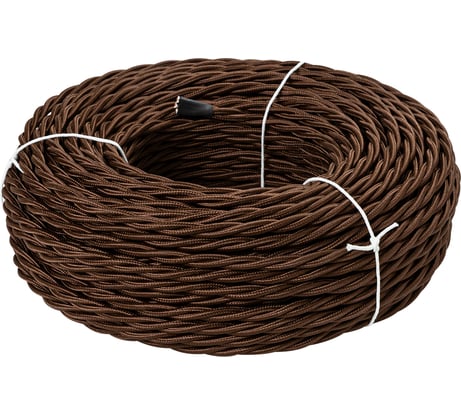 Ретро провод 50м "Эко" 2x2,5 витой ГОСТ коричневый TDM ELECTRIC SQ2801-0122