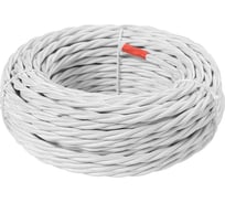 Ретро провод TDM ELECTRIC "Эко" 3x1,5 витой ГОСТ белый 50м SQ2801-0103