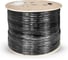 Кабель FUTP4-C5e-CU-S24-SW-OUT-PE-BK-305-FLUKE FTP 4 пары кат.5e медь, 0.52мм 24AWG, FLUKE test pass, экран, внешн., с тросом, 305м, черн., PE ExeGate 301067 1