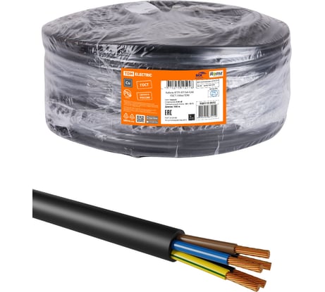 Кабель КГТП-ХЛ TDM ELECTRIC 5х6-0,66 ГОСТ 100м SQ0110-0032