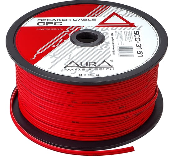 Акустический кабель AurA OFC, прозрачный, 1.5мм2, 100м/катушка SCC-3151 1