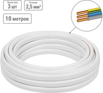 Провод ПУСП TDM ELECTRIC 3x2,5 10м, белый Народный SQ0126-0017