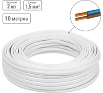 Провод ПУГСП TDM ELECTRIC 2x1,5 10м, белый Народный SQ0126-0213