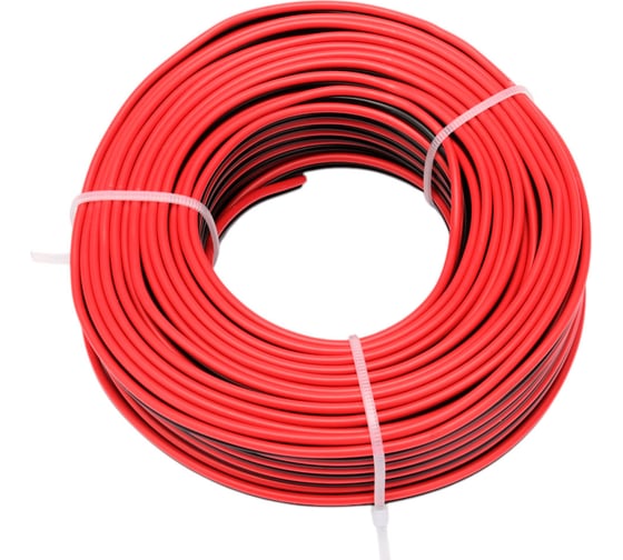 Акустический кабель Cablexpert 2x0.35мм2, 20м, черно-красный, пакет CC-TC2Lx0.35-20M