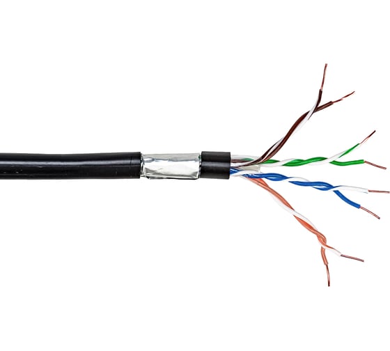 Кабель витая пара ELTROS FTP-P-5е 4х2х24 AWG Cu (в п/э) внешний (305м) FTP-045(305м)-ELTROS