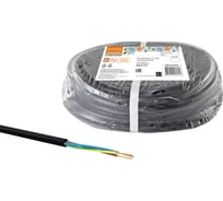 Провод ПВСмб TDM ELECTRIC 3x1 20м, черный Народный SQ0118-0722