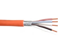 Кабель ТехноКабель-НН огнестойкий, медный, экранированный, 50 м, оранжевый, КПСЭнг(А)-FRLS-2x2х0,75/50