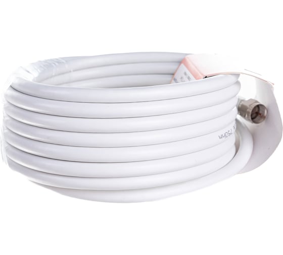 Коаксиальный кабель DORI RG-6 на F-разъёмах 5 м + переходник на TV 40880
