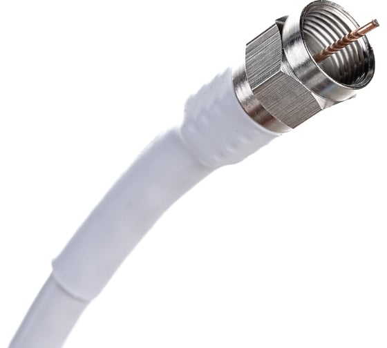 Коаксиальный кабель DORI RG-6 на F-разъёмах 10 м + переходник на TV 40897