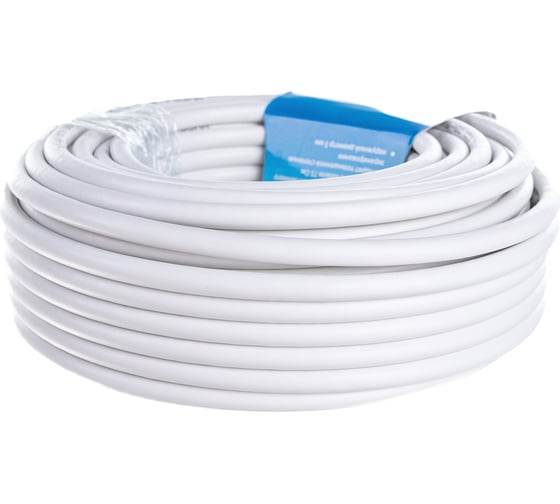 Коаксиальный кабель DORI RG-6 на F-разъёмах 20 м + переходник на TV 40903