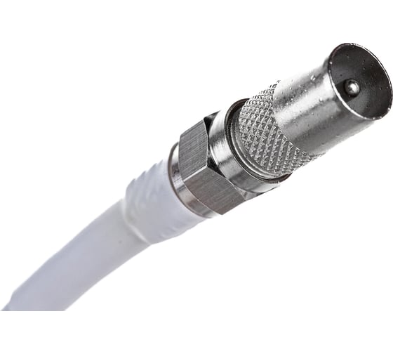 Коаксиальный кабель DORI RG-6 на F-разъёмах 20 м + переходник на TV 40903