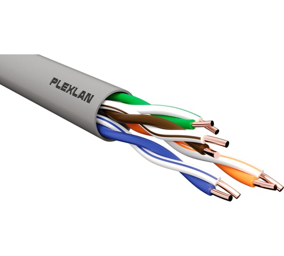 Кабель PlexLan CU UTP 4PR 24 AWG CAT5е ( Fluke test PASS) 50м O.PU4PVC-CU.50