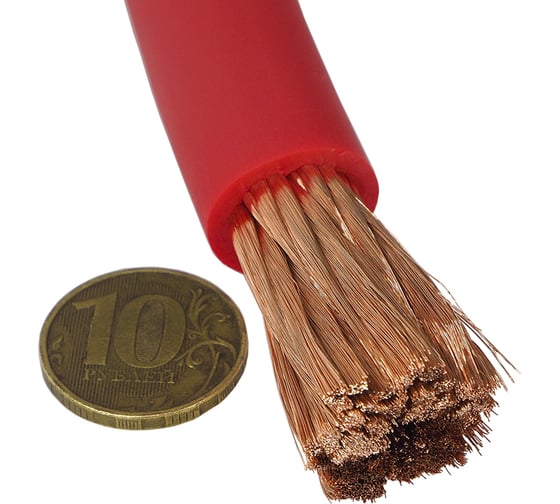 Силовой кабель AurA OFC, 000AWG/85мм2, 10м. катушка, красный PCC-585R