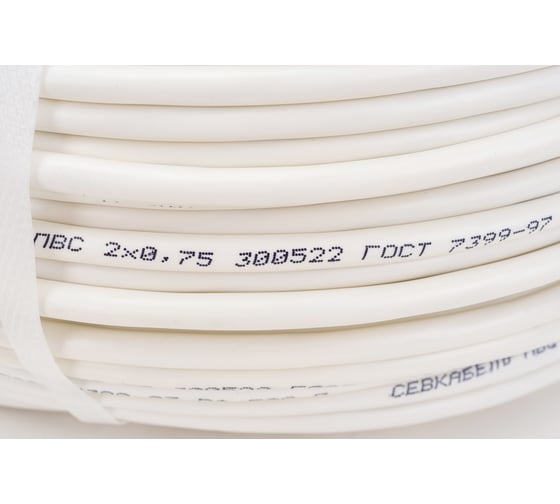 Провод Севкабель ПВС 2x0,75 100м ЦБ-00015658