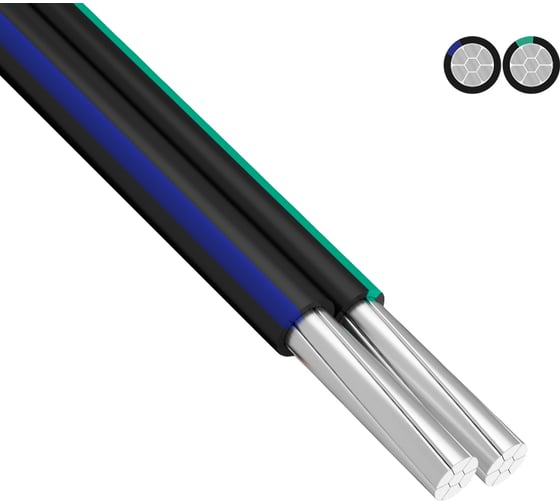 Провод СИП-4 REXANT 2x16,0 мм2 25 метров ГОСТ 01-8890-25