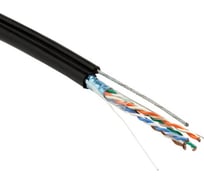 Кабель Hyperline FUTP4-C5E-S24-SW-OUT-PE-BK-500 500м, витая пара, F/UTP, кат.5e, 4 пары(24 AWG) 236291