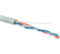 Кабель Hyperline витая пара, неэкранированная U/UTP, категория 5, 2 пары (24 AWG), 500 м, многожильный (patсh), LSZH, серый, 229836