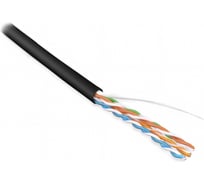 Кабель Hyperline UUTP4-C5E-S24-IN-LSZH-BK-100 (100 м) витая пара, неэкранированный, U/UTP, категория 5e, 4 пары (24 AWG), одножильный (solid), LSZH, нг(А)-HF, -20C – +75C, черный - гарантия: 15 лет 273503