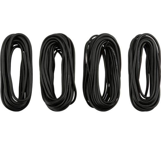 Набор автопроводов REXANT ПГВА Ассорти 0,50x5 м/0,75x5 м/1,50x3 м/2,50x2 м, черный 01-6553