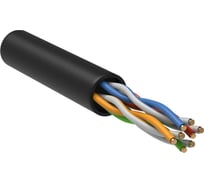 Витая пара IEK ITK U/UTP 5E 4x2х24AWG solid LDPE черн. 305м РФ LC3-C5E04-139-R