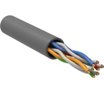 Витая пара IEK ITK U/UTP 5E 4x2х24AWG solid PVC серый 305м РФ LC1-C5E04-111-R
