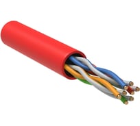 Витая пара IEK ITK  U/UTP кат.5E 4x2х24AWG LSZH красный 305м LC1-C5E04-124