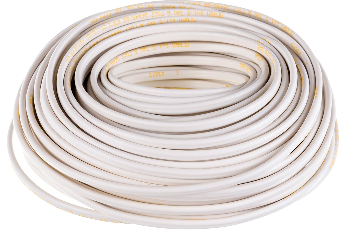 Электрический кабель ПГВВП (ШВВП) ВЭКЗ DORI 2x1,5 мм2 ГОСТ (50 м) 43812 ...