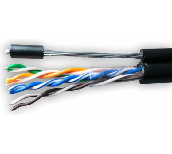 Сетевой интернет кабель витая пара SUPRLAN медный Premium UTP Cat.5e 4x2x0,51 Cu PE внешний T-FG8 (трос) 305м 01-0308-1